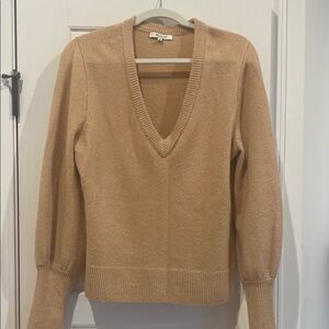 Camel V-Neck Women's Sweater